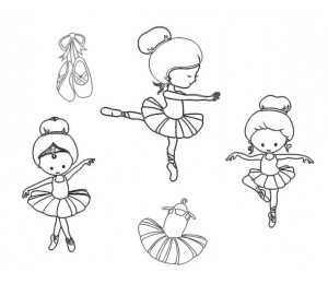 Stickserie - Ballerina Redwork